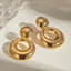 Elegant 18K Gold-Plated Cutout Earrings