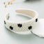 New Fashion Full Pearl Wide Edge Shampoo Headband Pressed Hair Ornament - Korvel