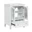 Meuble de salle de bain blanc de 24" avec lavabo et rangement