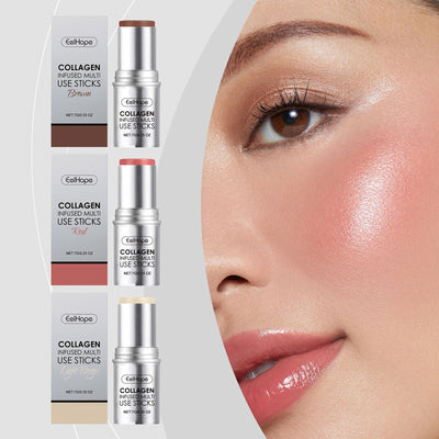 Premium Collagen Makeup Stick - Natural Multicolor Blush