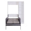 Twin Size Murphy Bed Wall Bed with Sofa and Shelves - White