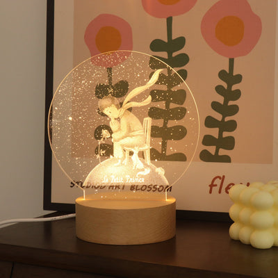 3D Image Internal Carving Laser Acrylic Bedhead Nightlight Plug in - Korvel
