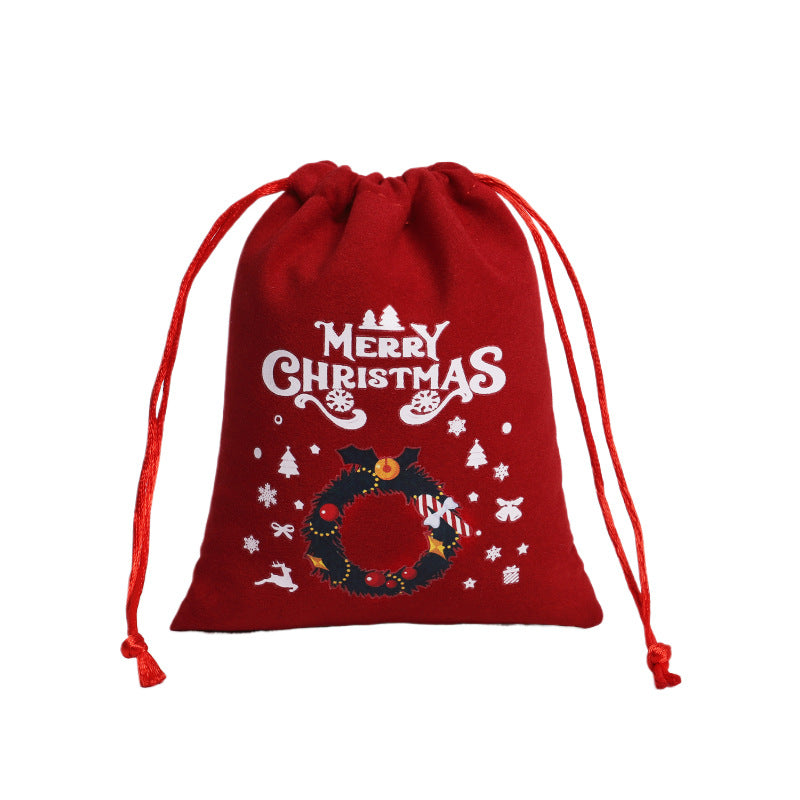 Christmas Gift Velvet/linen Drawstring Bags Bracelet Jewelry Candy Packaging Bags - Korvel