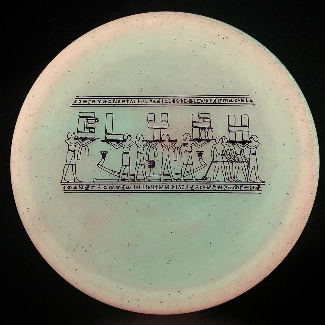Metal Flake Glow C-Blend Glyph Disc Golf Putter