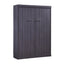 Full Size Gray Murphy Bed with Wardrobe and Drawers