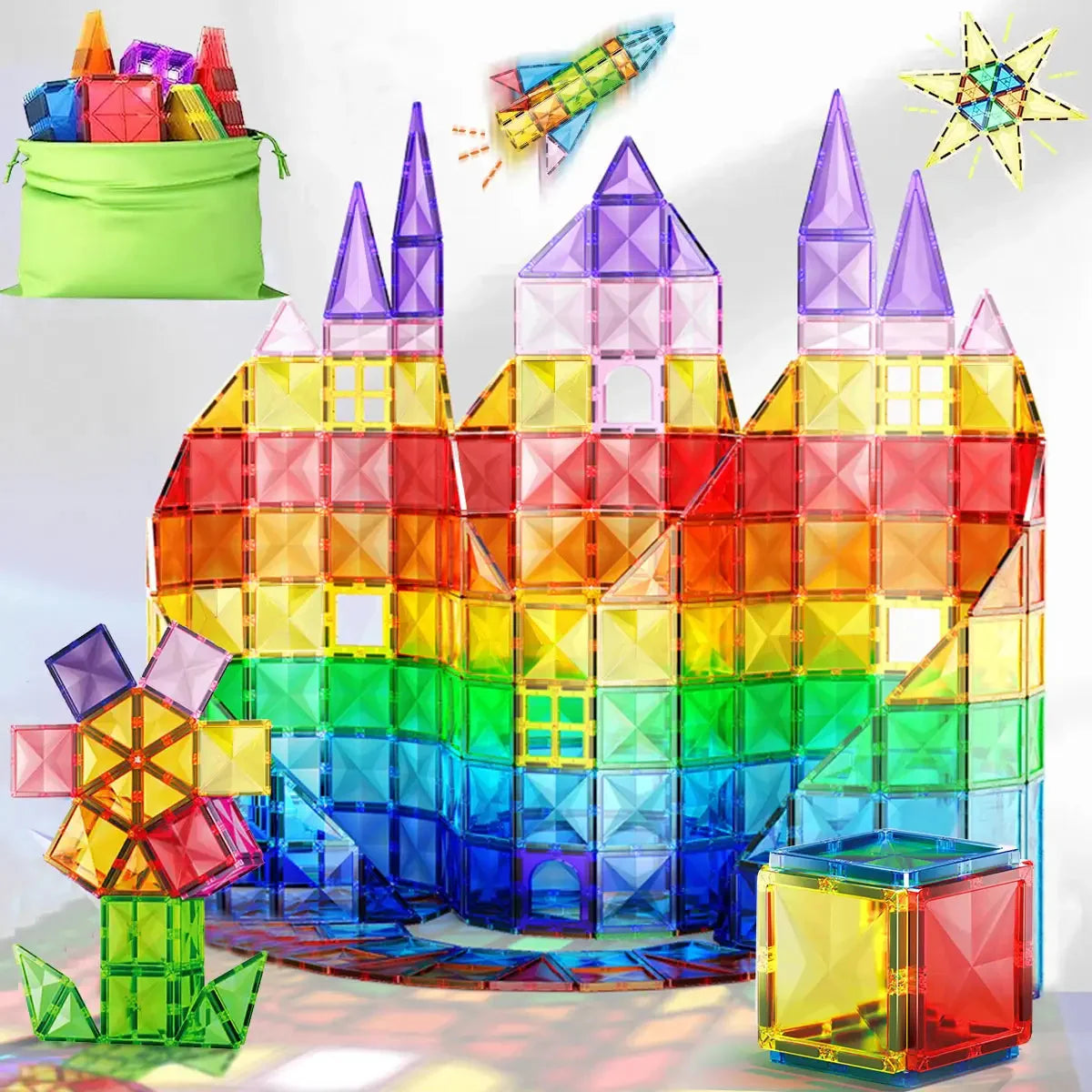 Set de construction de blocs magnétiques pour enfants
