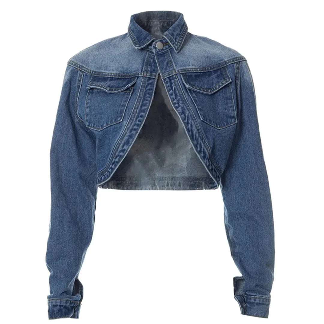 Cropped Denim Jacket for Women