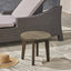 Outdoor 16" Acacia Wood Side Table, Gray Finish - Korvel