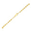Bracelet en chaîne à perles coupées en forme de lune en or jaune 14 carats