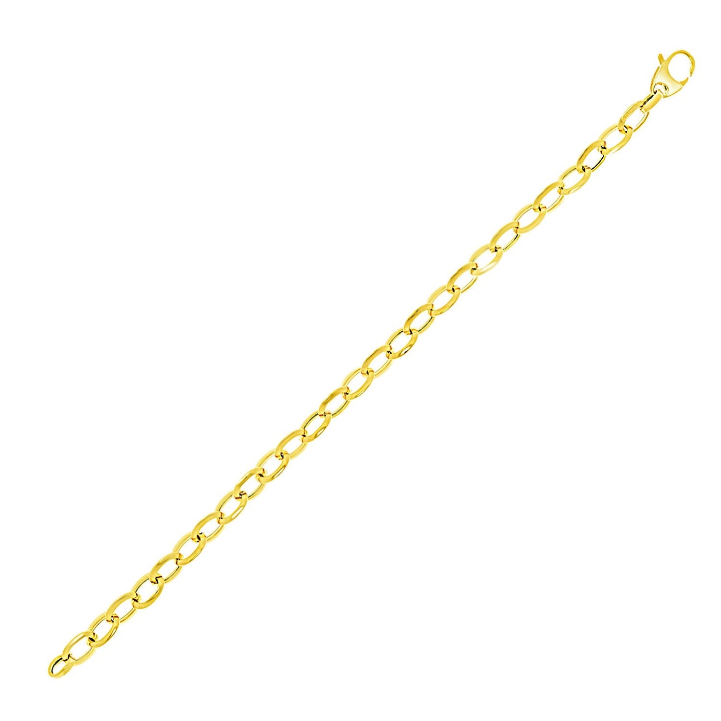 14k Yellow Gold Cable Chain Bracelet
