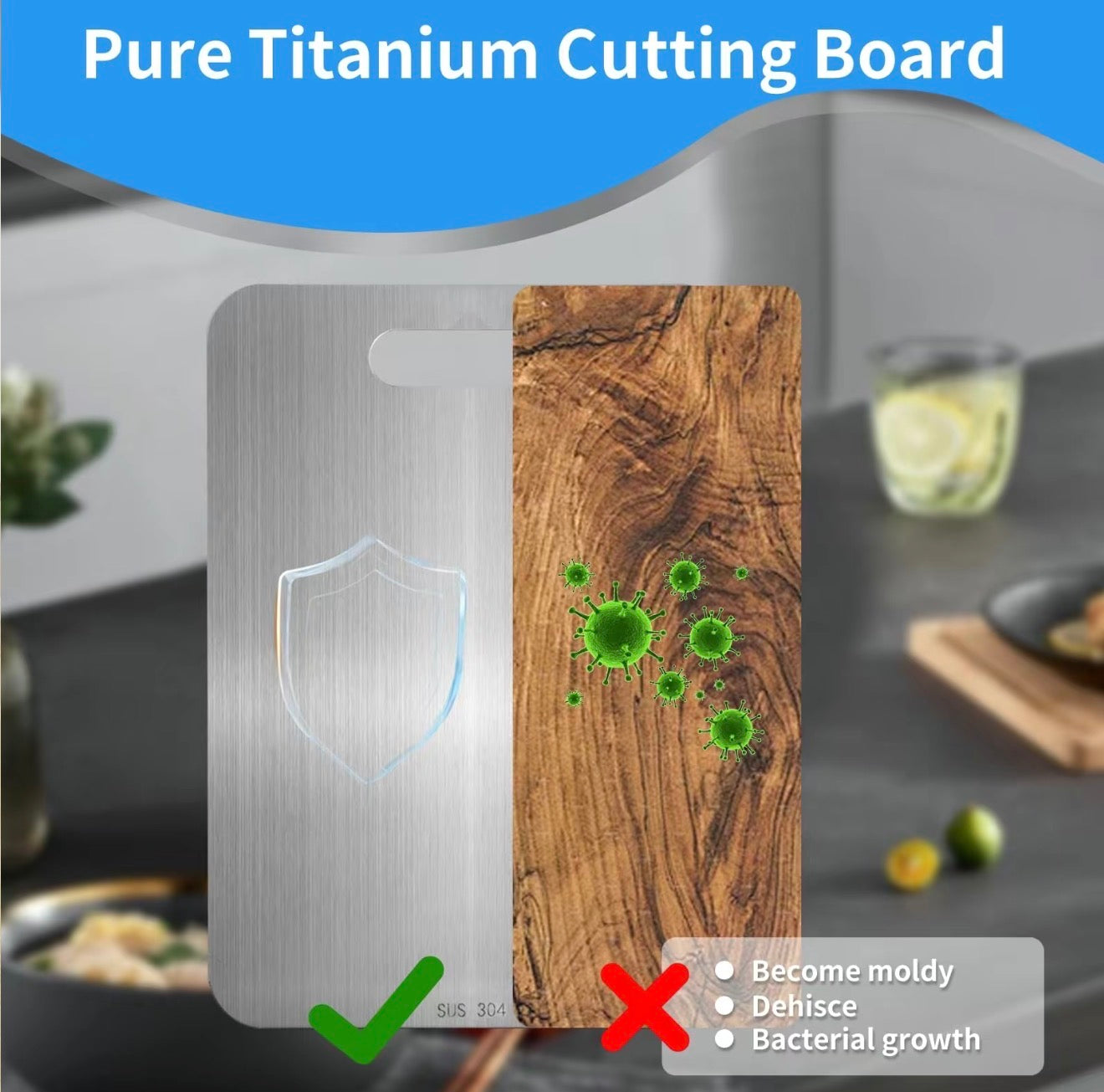 ChopLuxe Stainless Cutting Board