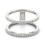 14k White Gold Dual Band Design Ring with Diamonds