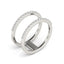 14k White Gold Dual Band Design Ring with Diamonds