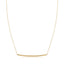 Collar de barra texturizada delgada de oro amarillo de 14k