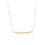 Collar de barra texturizada delgada de oro amarillo de 14k