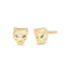 Pendientes de Stud con Cabeza de Pantera de Oro Amarillo de 14k