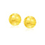 14k Yellow Gold Round Faceted Stud Earrings