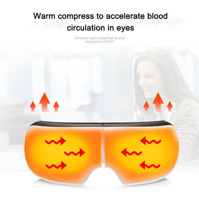 Bluetooth Smart Vibration Eye Massager Eye Care Device Hot Compress Glasses Instrument Music Foldable Eye Protection - Korvel