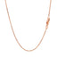 Chaîne en or rose 14 carats avec maillons en câble taillés en diamant - 1,3 mm