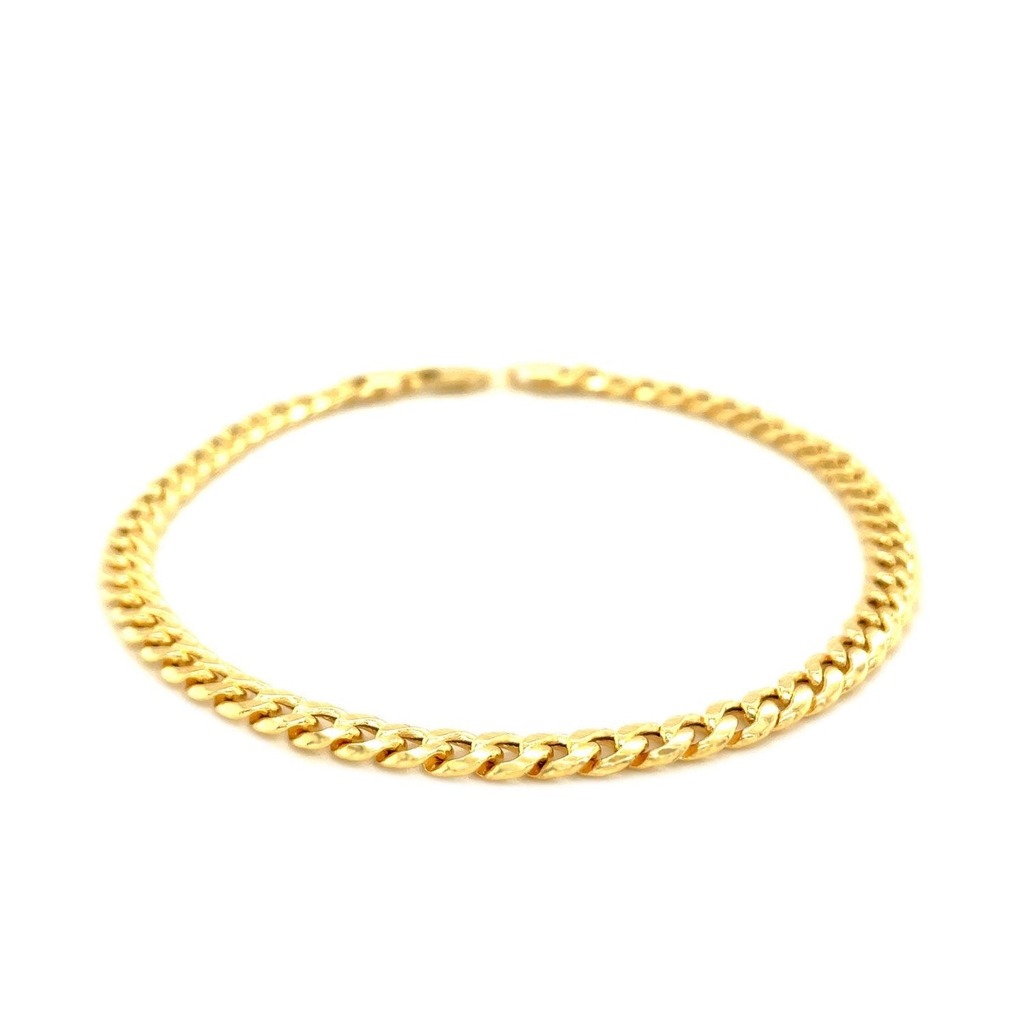 Bracelet Miami Cuban semi-solide en or jaune 10k - 4,50 mm