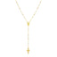Collar de Rosario Lariat de Oro Tri Color de 14k