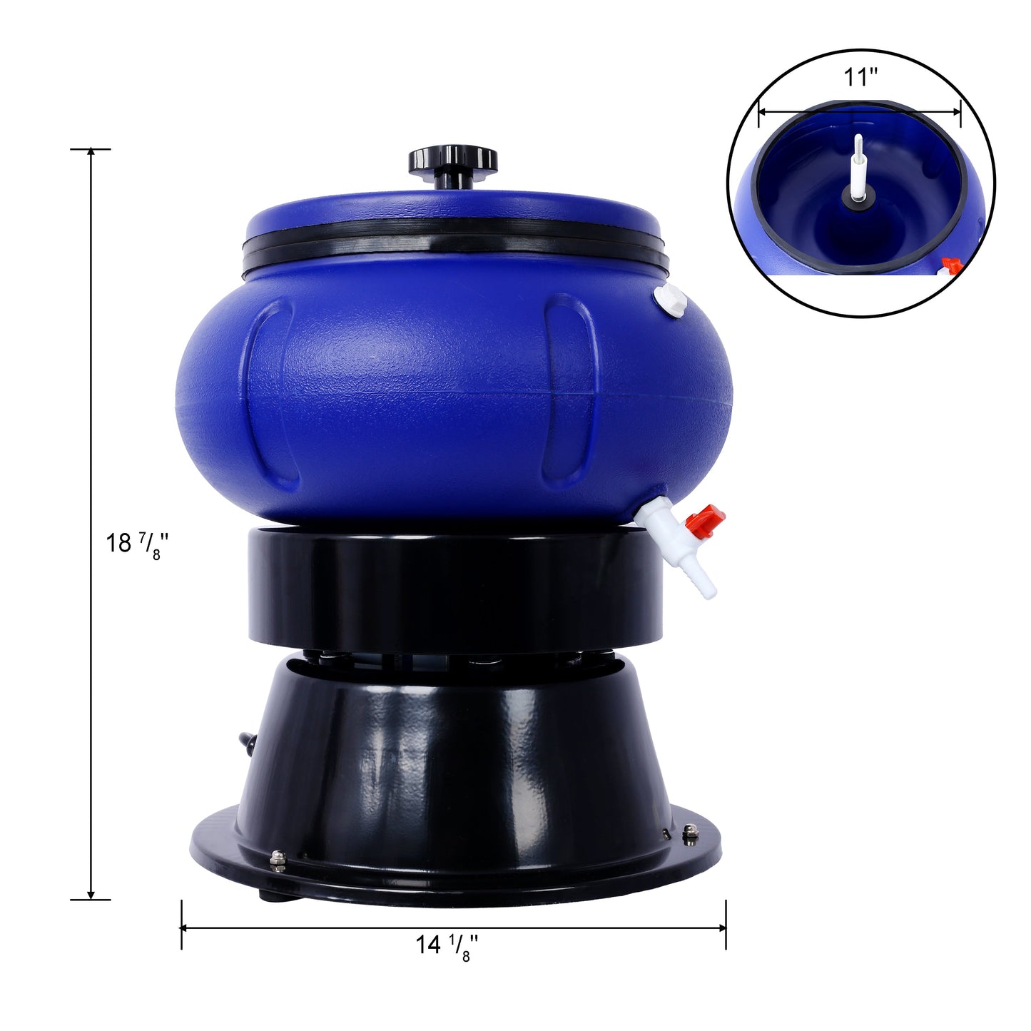 Electric 18 Lbs Vibratory Tumbler Vibratory Tumbler Bowl for Polishing Metal - Korvel