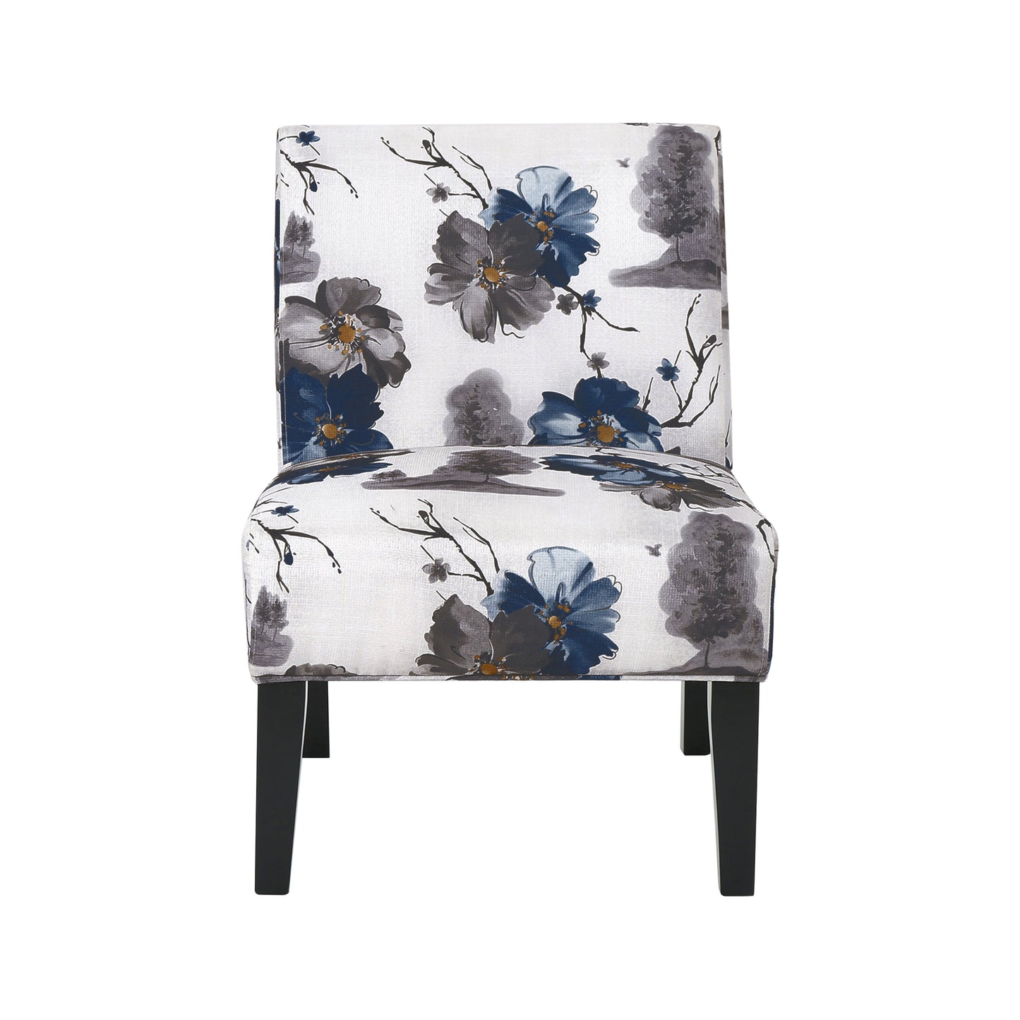 Elegant Accent Chair in Blue and Multi-Color