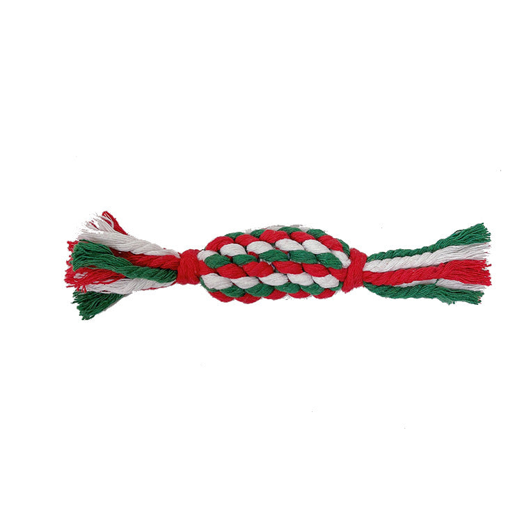 Christmas Dog Toy Gift Set - Bite Resistant Cotton Rope
