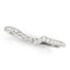 14k White Gold Curved Pave Diamond Wedding Ring