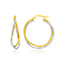 Boucles d'oreilles doubles entrelacées en or bicolore 14k
