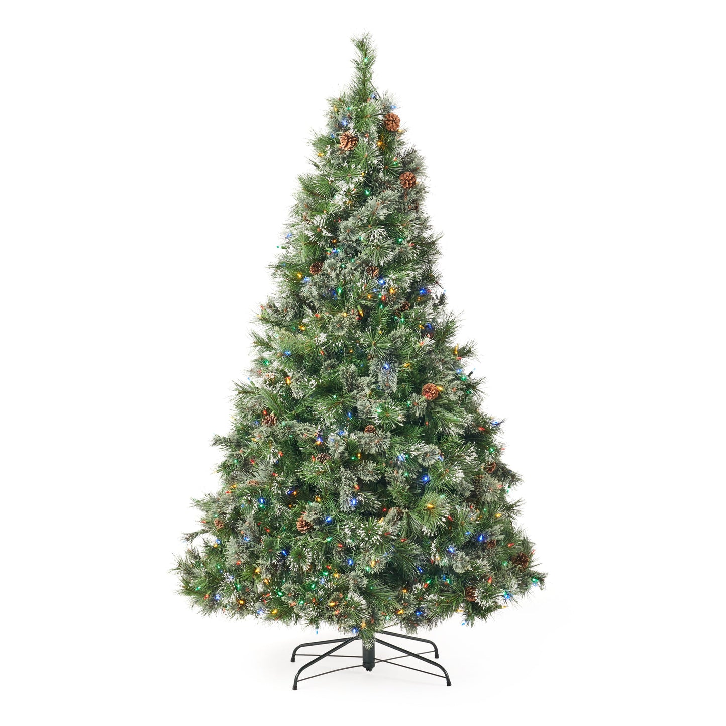 Árbol Mezclado de Cachemira y Pino Nieve de 7' con 900 Luces LED