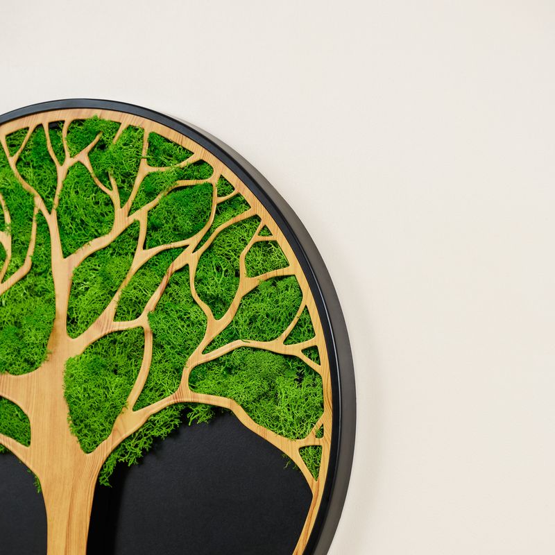 Life Tree Moss Metal Wall Art - Korvel