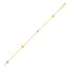 14k Two Tone Gold Bracelet with Polished Cubes