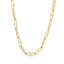 Collar de eslabones alargados de papel en oro amarillo de 14k con alto pulido