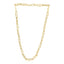 Collar de eslabones alargados de papel en oro amarillo de 14k con alto pulido