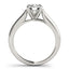 Anillo de Compromiso de Diamante Solitario con Diseño Catedral en Oro Blanco de 14k