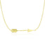 Collier en chaîne en or jaune 14 carats avec pendentif flèche horizontal