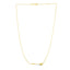 Collier en chaîne en or jaune 14 carats avec pendentif flèche horizontal