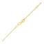 Collier en chaîne en or jaune 14 carats avec pendentif flèche horizontal