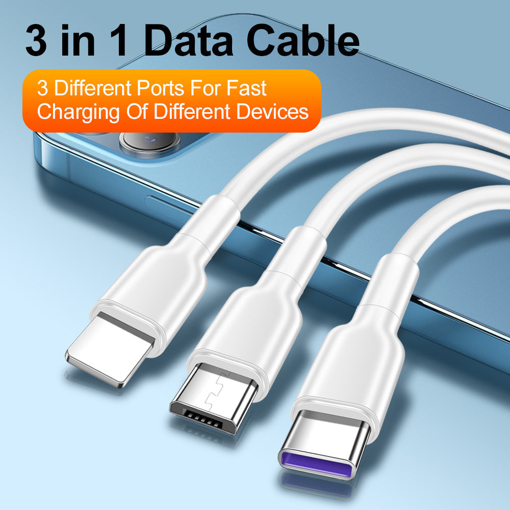 Câble USB de charge rapide 5A One to Three - 1,2 m