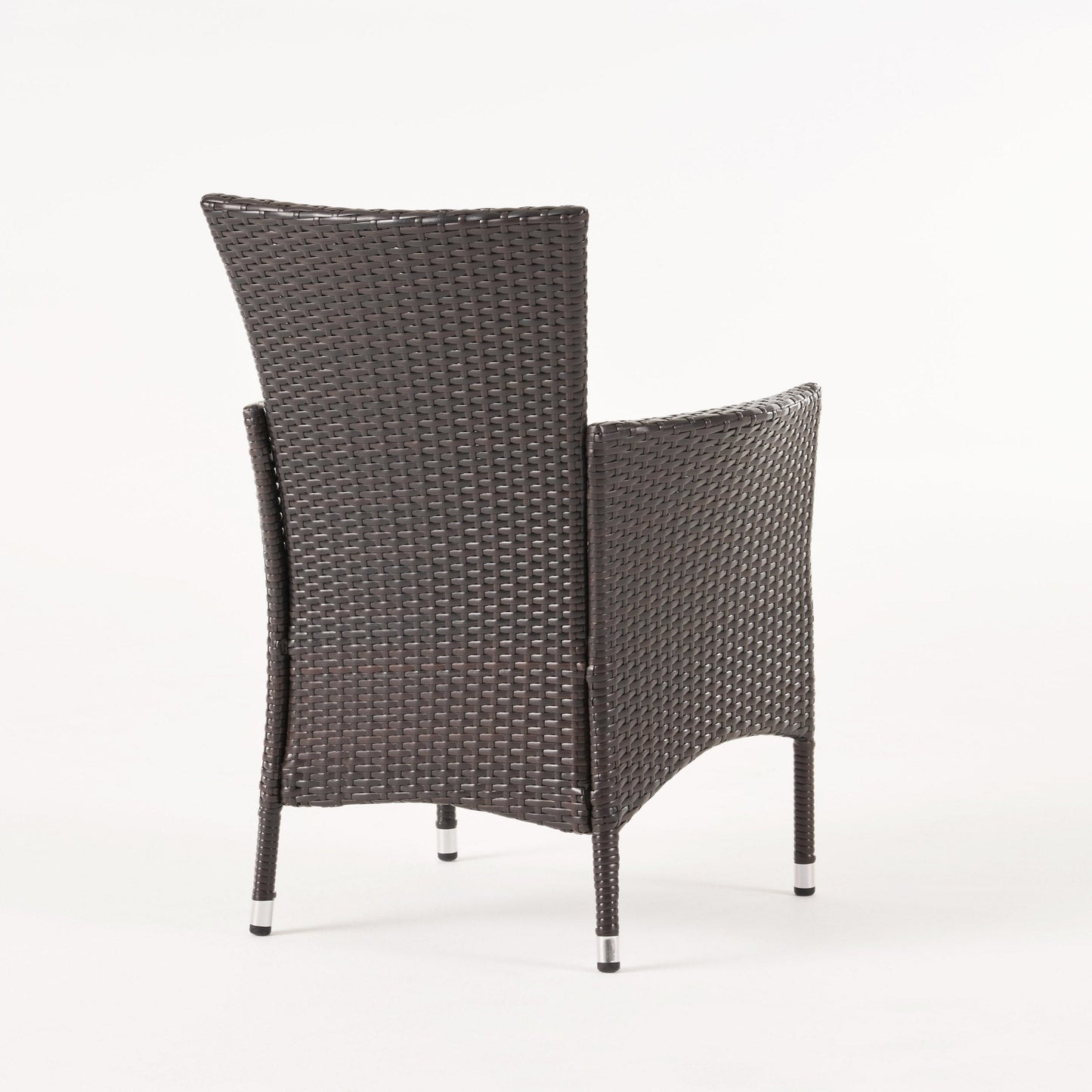Clementine Outdoor Multibrown PE Wicker Dining Chairs (Set of 2) - Korvel