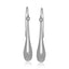 Boucles d'oreilles en or blanc 14k en forme de goutte d'eau polie