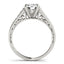 14k White Gold Cathedral Design Diamond Engagement Ring
