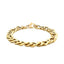 14k Yellow Gold Curb Chain Bracelet with Diamond Cuts