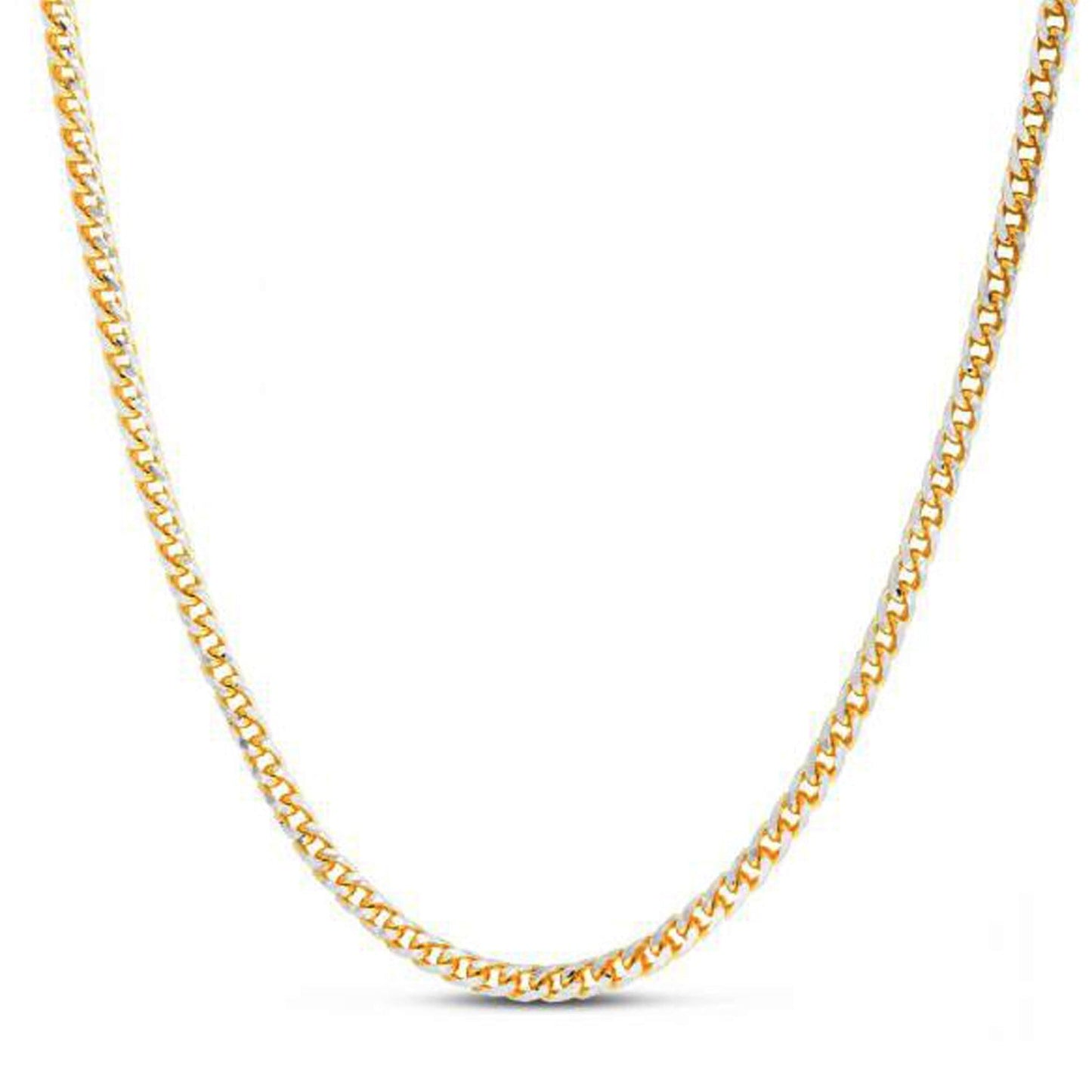 Chaîne Franco Pave Ronde en Or Jaune 14k - 4,00 mm