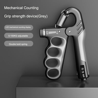 Adjustable Grip Strength Gauge Counting Type Spring Grip Strength Gauge Handshake Holder - Korvel