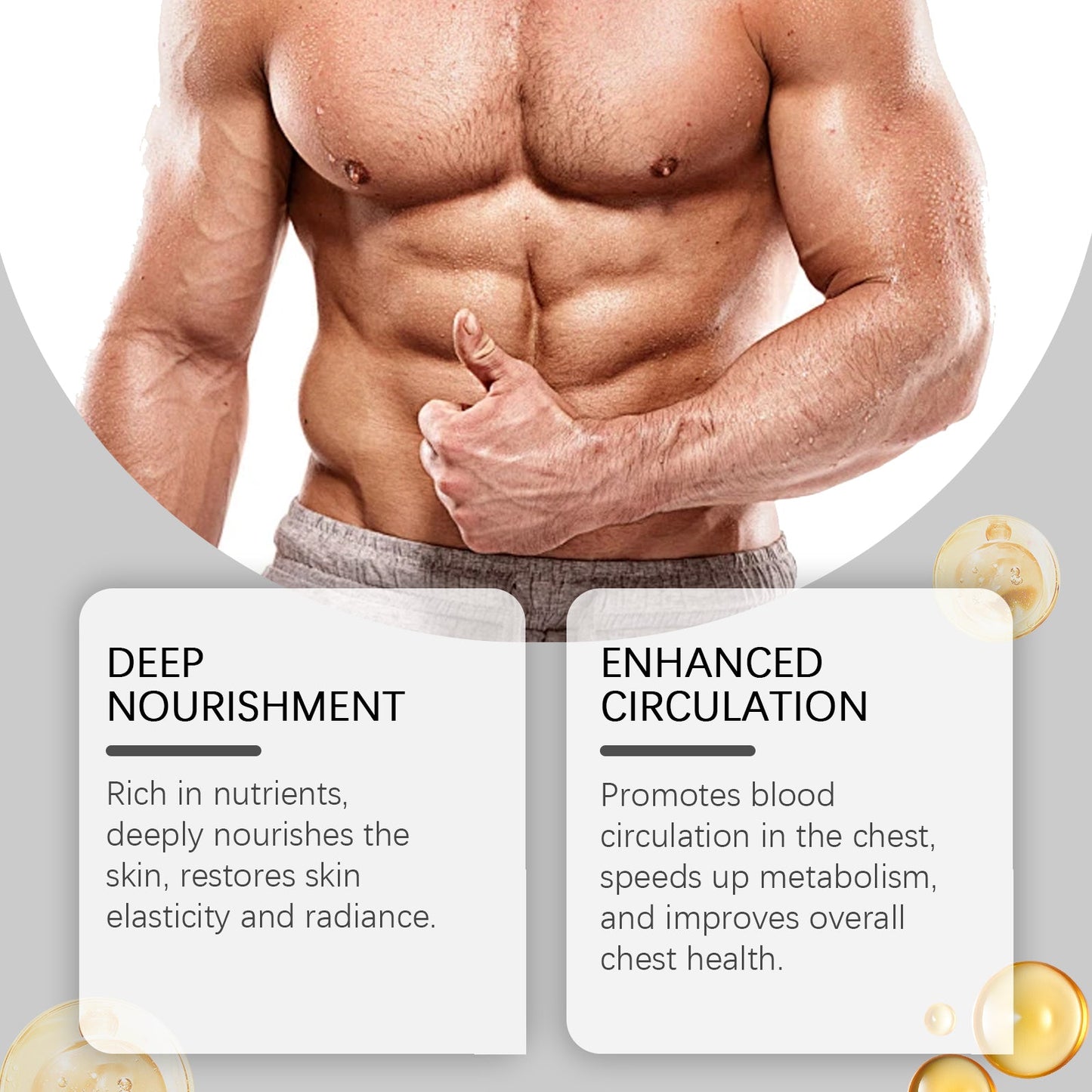 Men's Chest Nourishing Oil for Enhanced Skin Elasticity