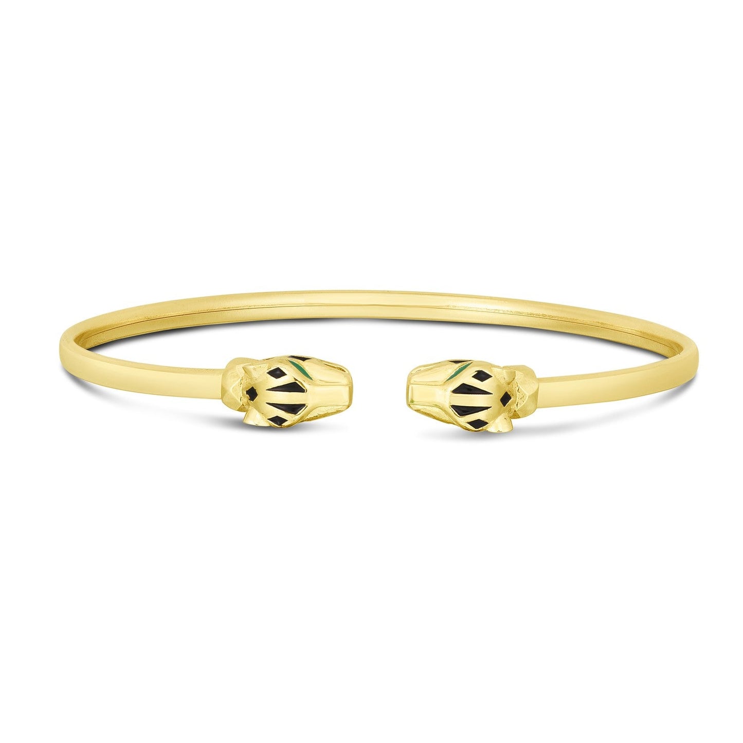 Bracelet jonc panthère en or jaune 14 carats - Bracelet élégant