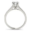 Anillo de Compromiso de Diamantes con Diseño Escallopado en Oro Blanco de 14k