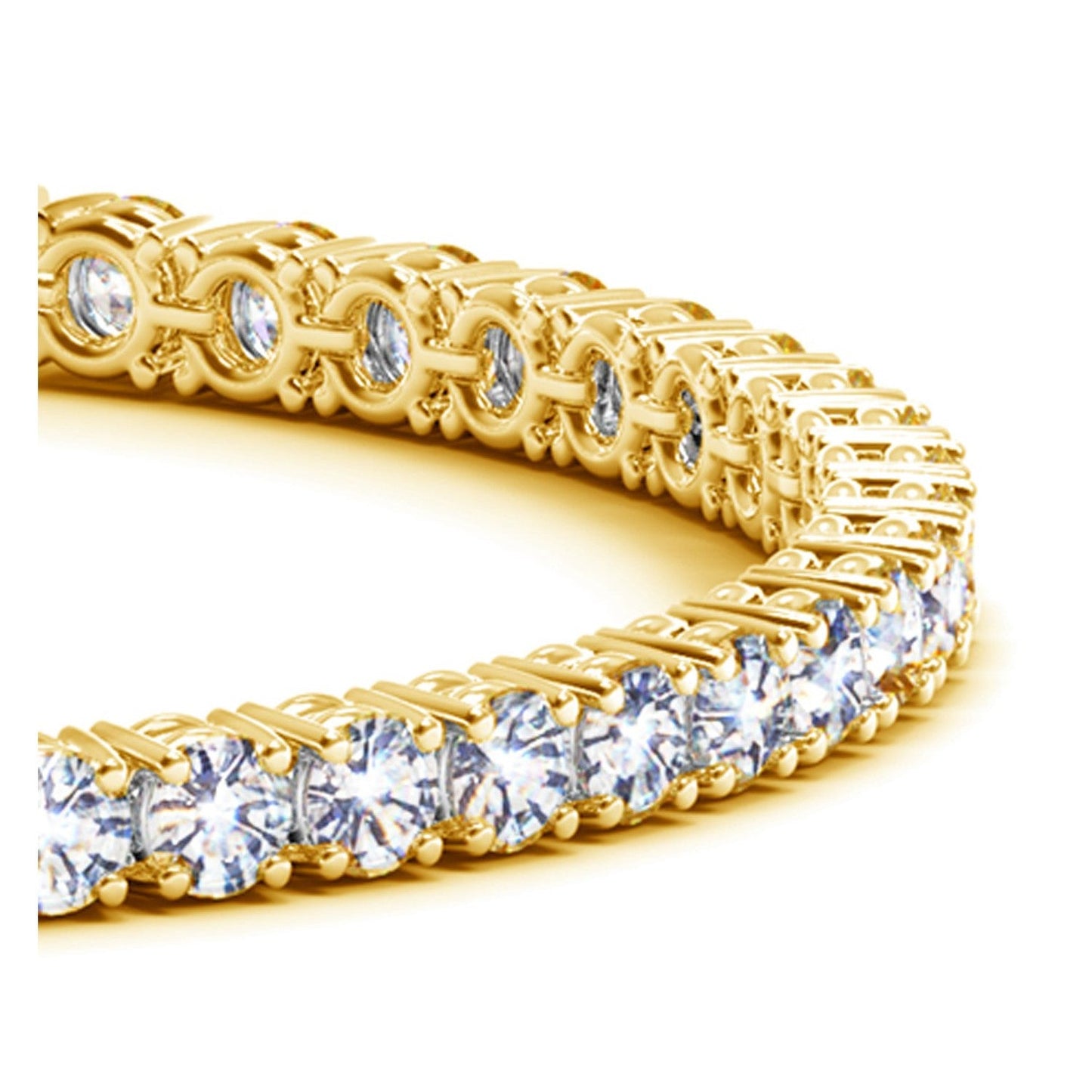 Pulsera de Tenis de Diamantes Crecidos en Laboratorio de Oro Amarillo de 14k - 8 cctw